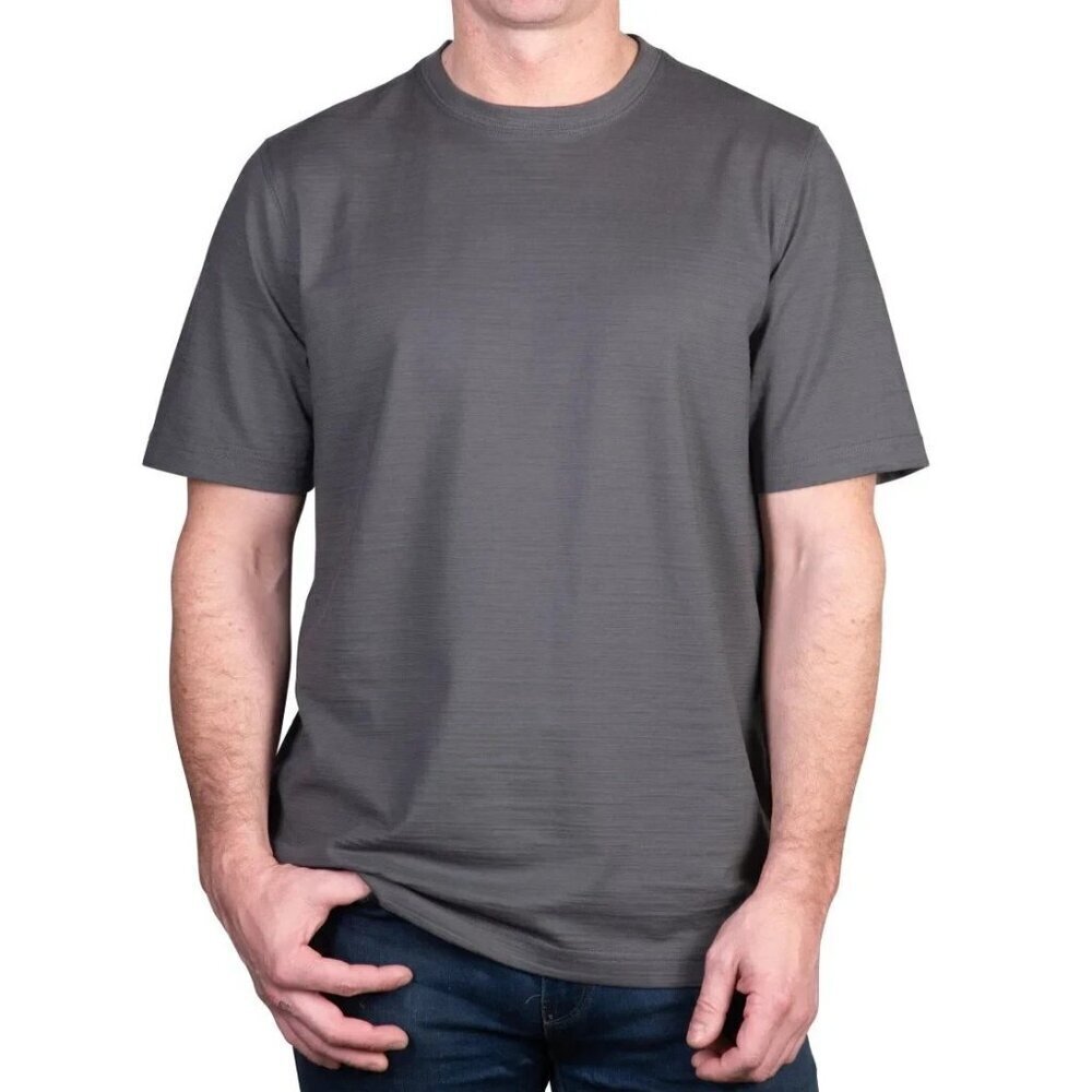 NEW Kirkland Signature Men's M Pima Cotton Slub Tee Gray